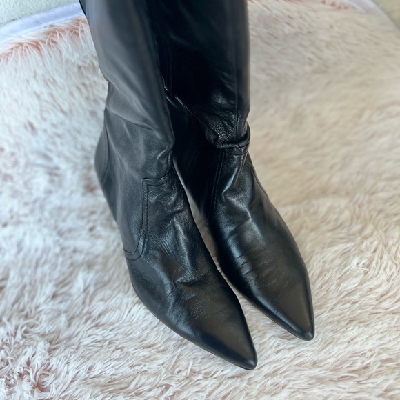 Anne Klein iflex Vintage knee length Black Boots - Picture 4 of 5